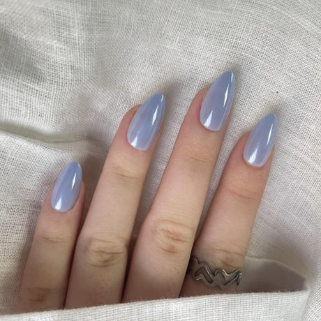 Iridescent Ice Queen Almond Press-Ons - HeyBabes India