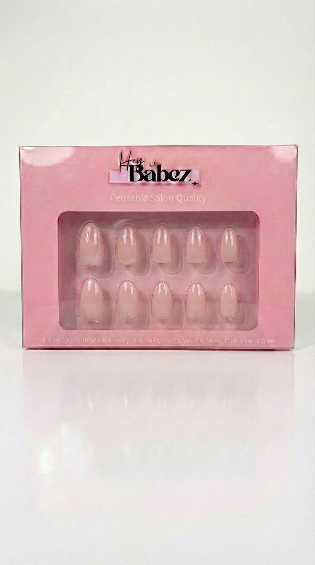 Nude Blush Press-On Nails | Short Oval | 32 Nails Set