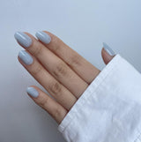 Soft Pastel Grey Press-On Nails - HeyBabes India