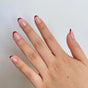Red French Tip Press-On Nails - HeyBabes India